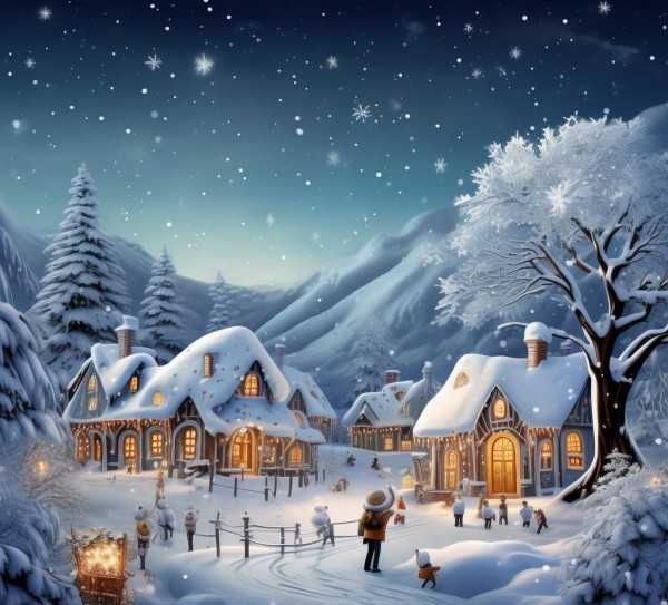 雪域幻境，冬日童话画卷,冬日童话，雪中的美妙画卷,诗意,画卷,第1张