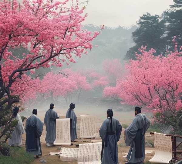 桃花源记，穿越时空的桃花源探寻之旅,探寻桃花源，解读桃花源记原文及翻译,魅力,第1张