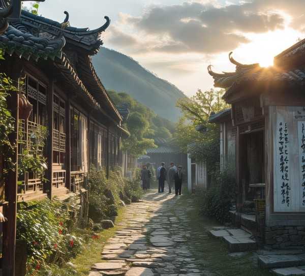 王禹偁村行名句寻踪，古韵遗风与文化传承之旅,探寻王禹偁村行名句，古韵遗风，文化传承,画卷,第1张