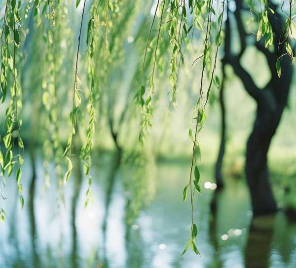 柳语春韵，自然的诗篇,柳树句子，春天的诗篇，自然的音符,魅力,诗意,第1张