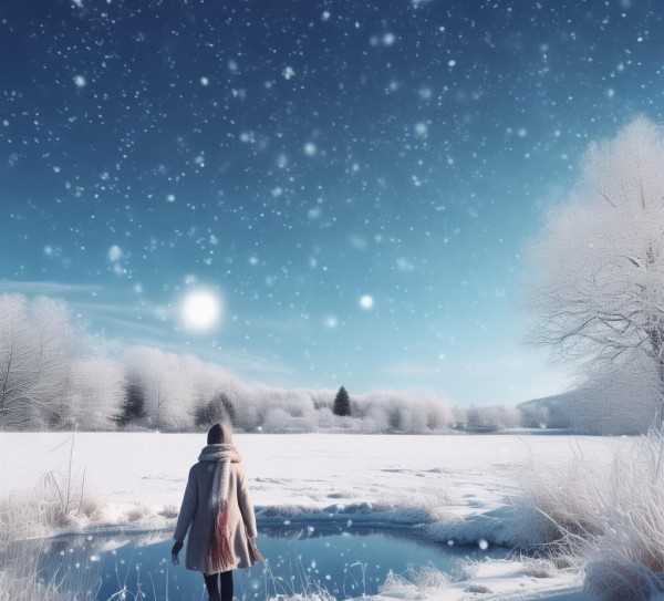冬日雪韵，诗意飘洒的雪景佳句,冬日诗篇，那些关于下雪的动人句子,诗意,心灵,温暖,第1张