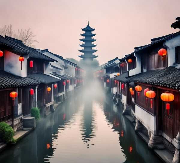 江南水乡古韵风华，千古名句中的诗意画卷,江南水乡的古韵流芳，那些流传千古的名句,魅力,智慧,诗意,第1张